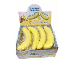 Banaan Squishy Speeltje – Zachte Banana Squeeze 1 stuk – Anti Stress Fidget Toy – Geel