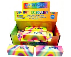 Regenboog Boter Squishy - 13 cm - Butter Squishy - Fidget Toy - Slow Rising Speelgoed - Kinderen - TikTok Trend - 1 Stuk