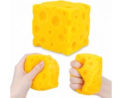 Kaas Squishy 7 cm – Slow Rising Foam Knijpspeeltje – Kneedbaar Fidget Speelgoed voor Kinderen – Gele Cheese Squishy