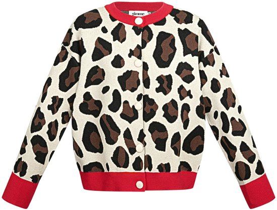 Gimme - dames vest met luipaardprint - casual - tijgerprint
