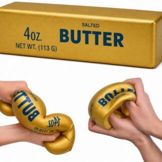 Premium Gouden Boter Squishy Stressbal – Slow Rising Fidget Toy – Anti Stress Speelgoed – Zacht Knijp Speeltje – Goud – Voor Kinderen & Volwassenen