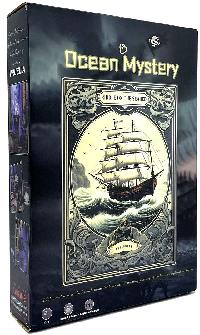 Houten 3D Puzzel - Book Nook – 3D DIY bouwpakket - Ocean Mystery met Gezonken Schip – Miniatuur Diorama Boekensteun