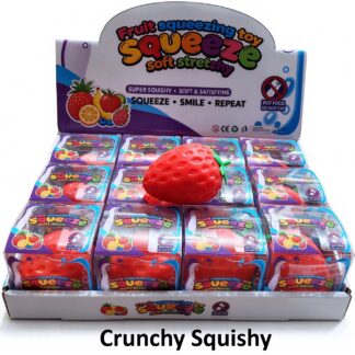 Crunching Squishy Aardbei 7,5 cm