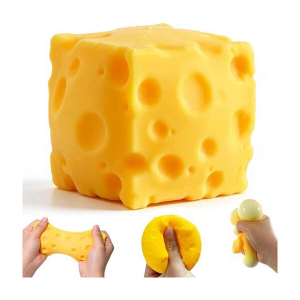 Squishy Kaas 2 Stuks - Squeeze Cheese - 5 cm - Fidget Toy - Knijpbaar Speelgoed - Kinderen & Volwassenen - TikTok Trend