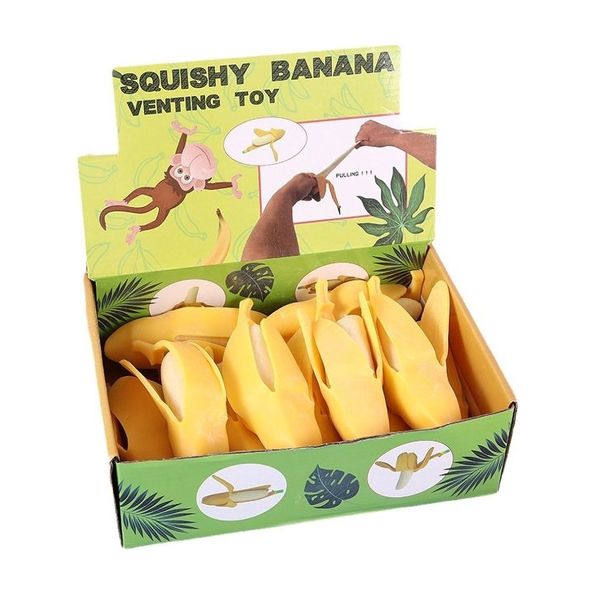 Squishy banaan met schil 15 cm - Slow Rising Fidget Toy - Knijpbaar Speelgoed voor Kinderen & Volwassenen - Anti Stress - TikTok Trend