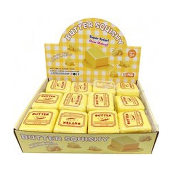 Squishy - boter - slow rising - 7x7 cm - fidget - tiktok trend - butter - kinderen
