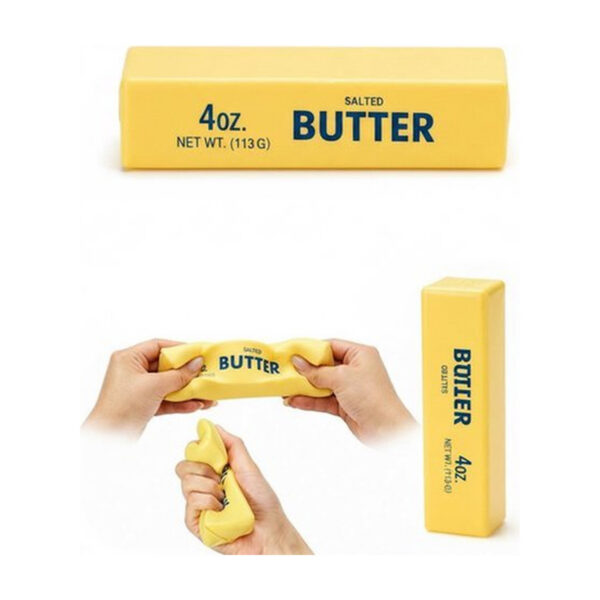 Squishy Boter Geel 13 cm – Slow Rising Fidget Toy – Zacht en Kneedbaar – Voor Kinderen